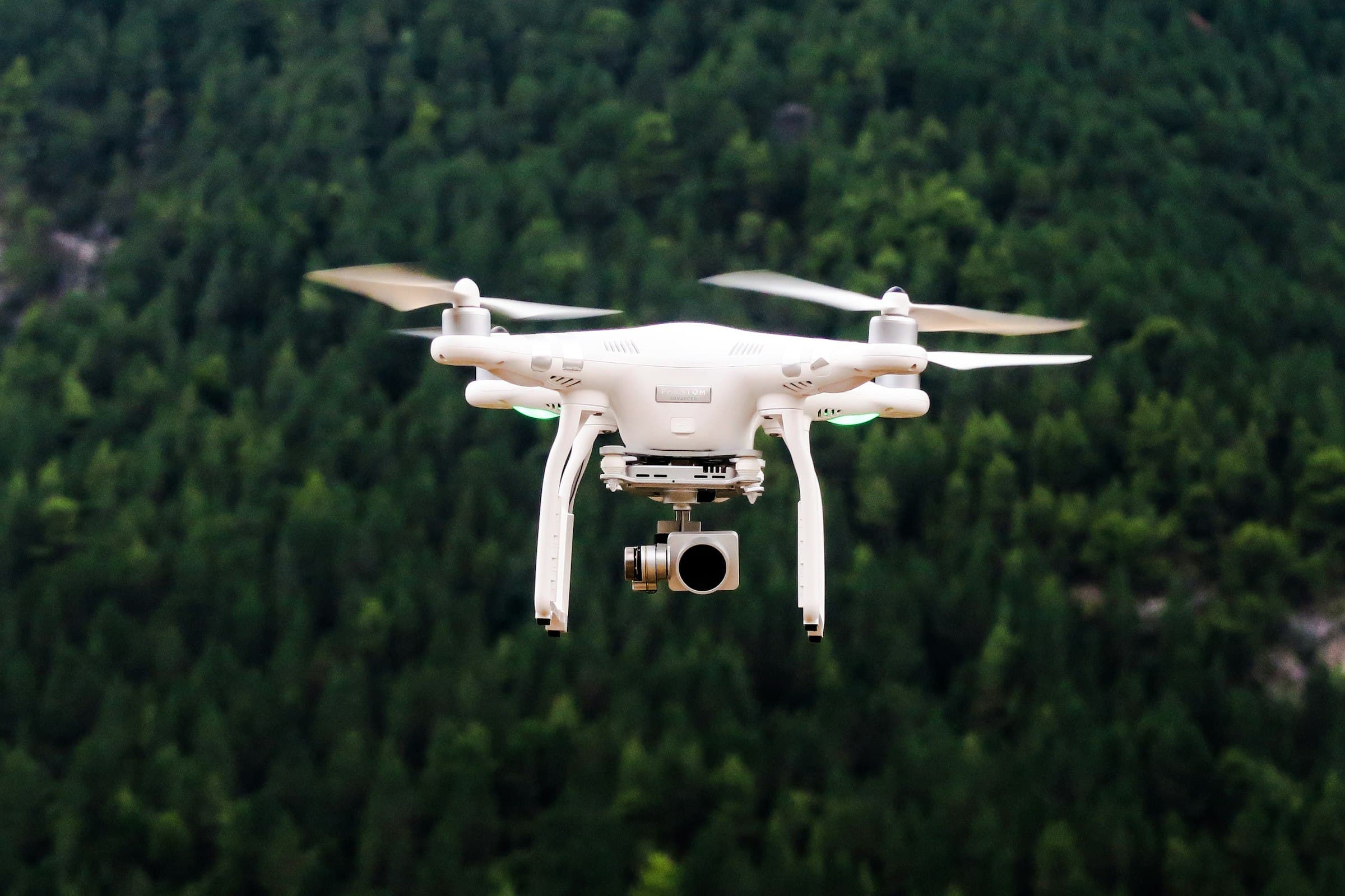 Orbital Aerospace first-responder drone over forest canopy